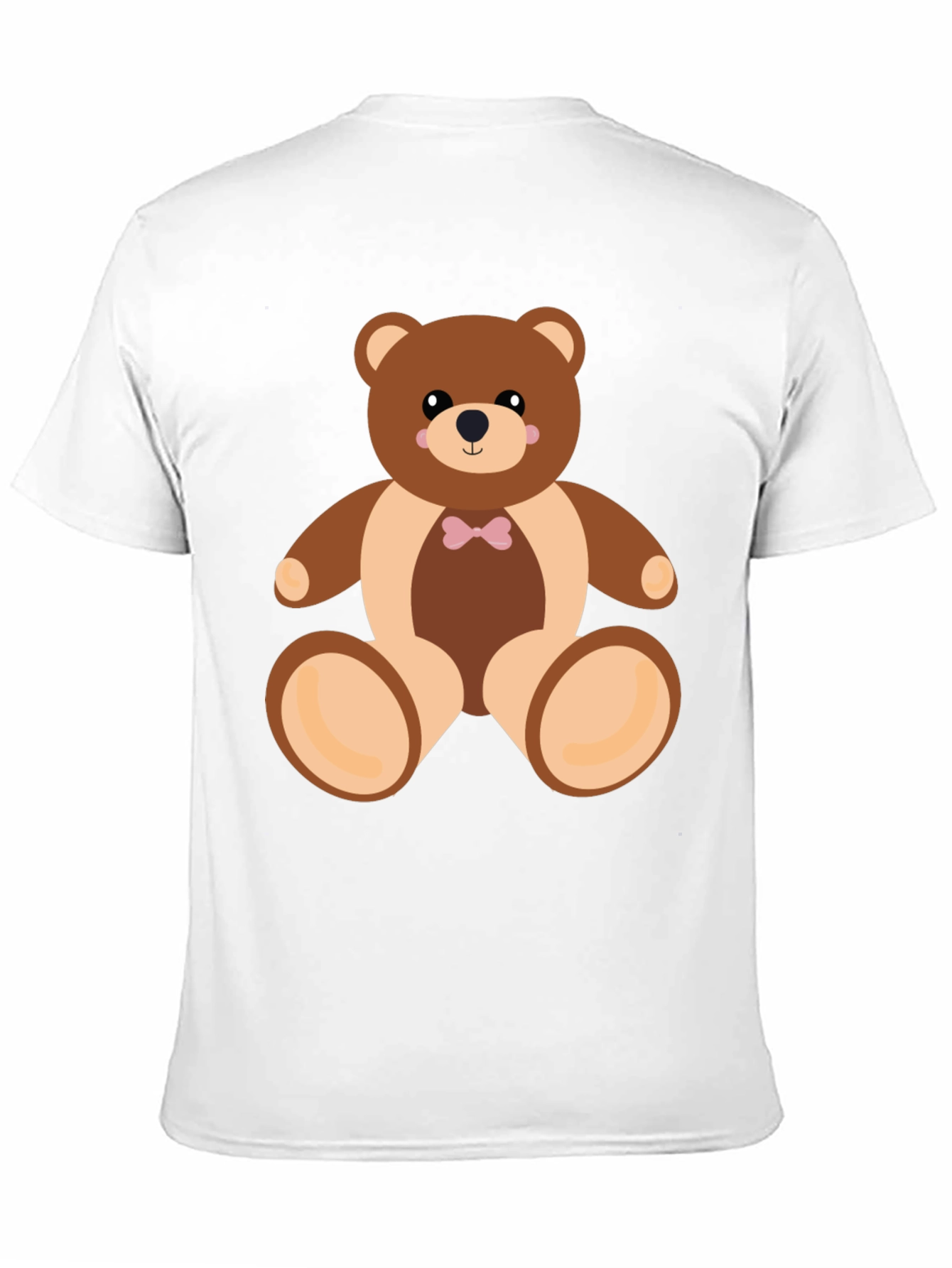 Camiseta Negra con Diseño de Oso de Peluche