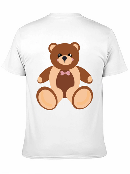 Camiseta Negra con Diseño de Oso de Peluche
