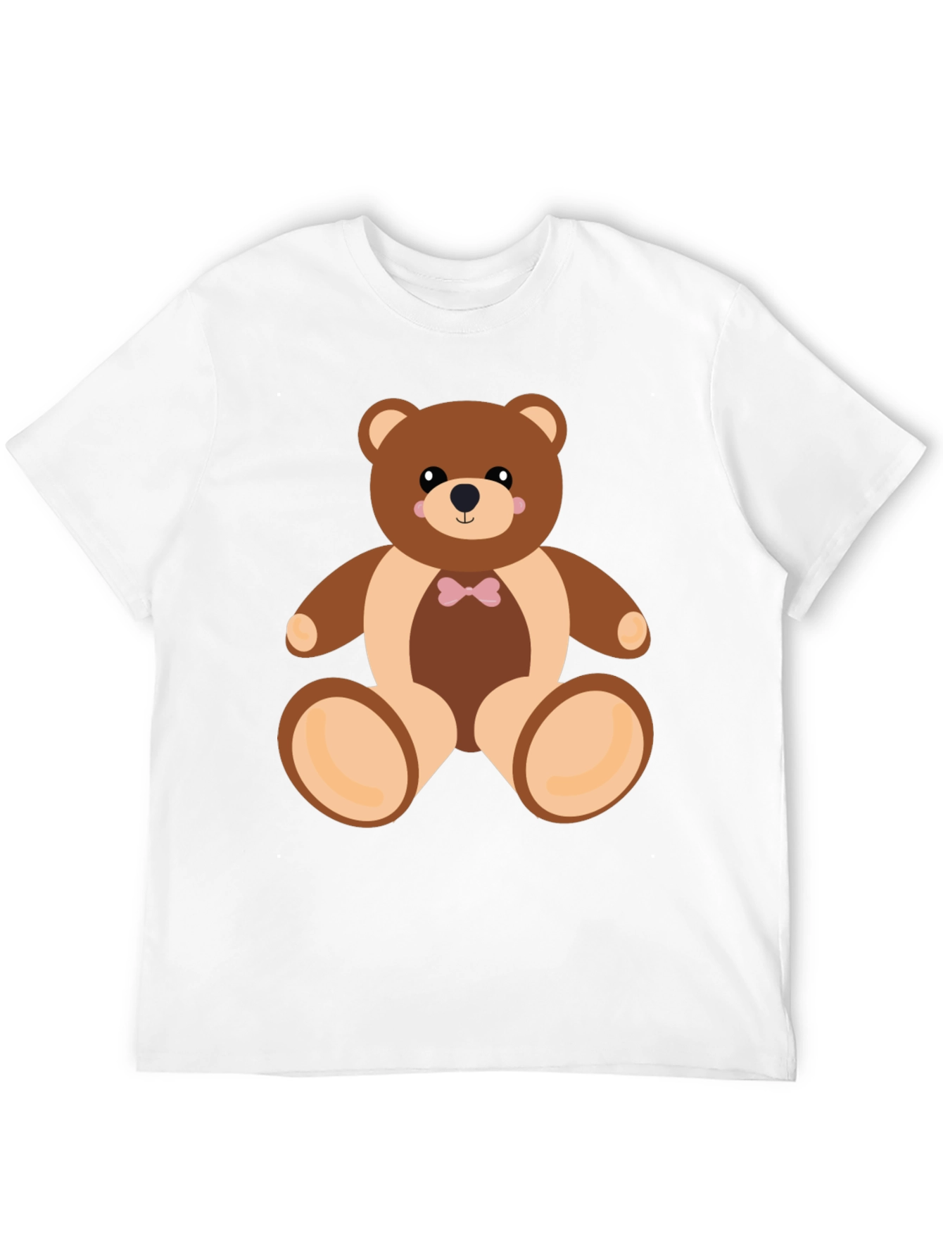 Camiseta Negra con Diseño de Oso de Peluche