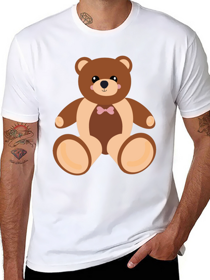 Camiseta Negra con Diseño de Oso de Peluche