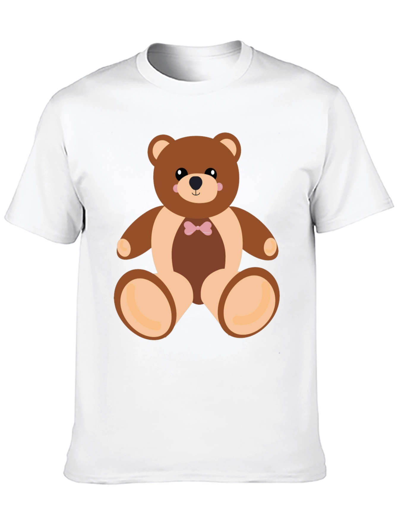 Camiseta Negra con Diseño de Oso de Peluche