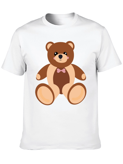 Camiseta Negra con Diseño de Oso de Peluche