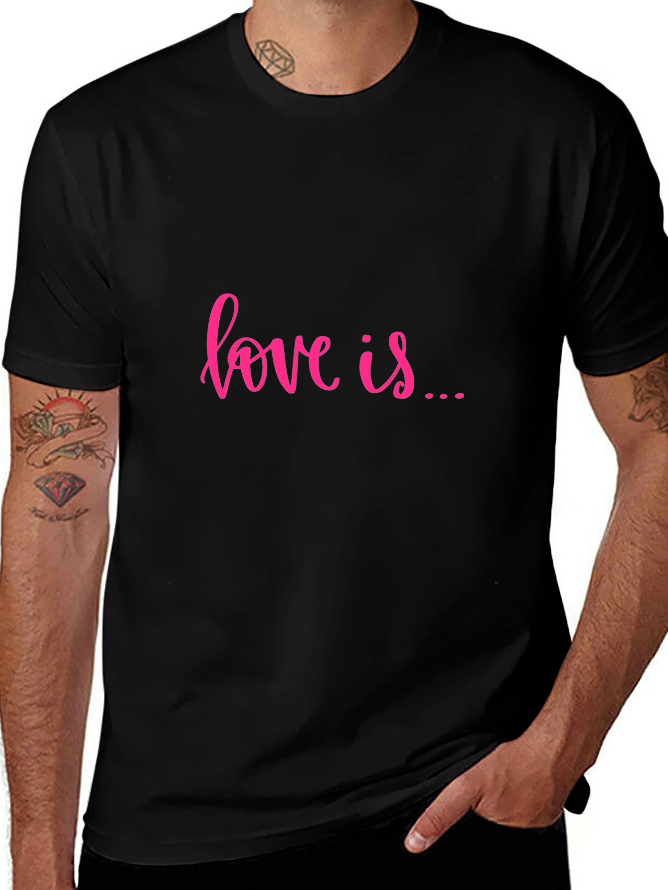 Camiseta Negra Love is... Casual