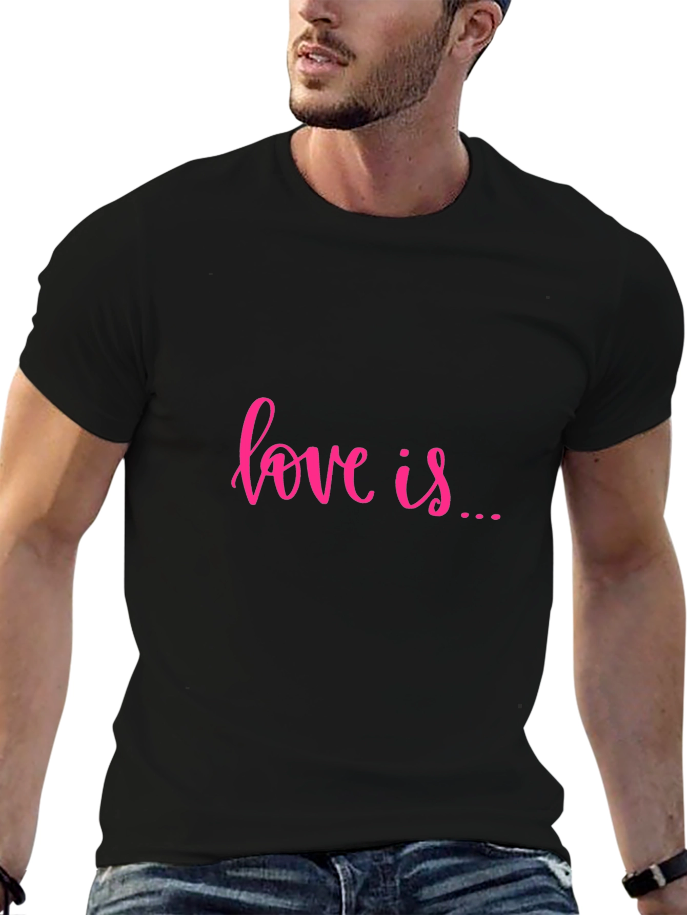 Camiseta Negra Love is... Casual