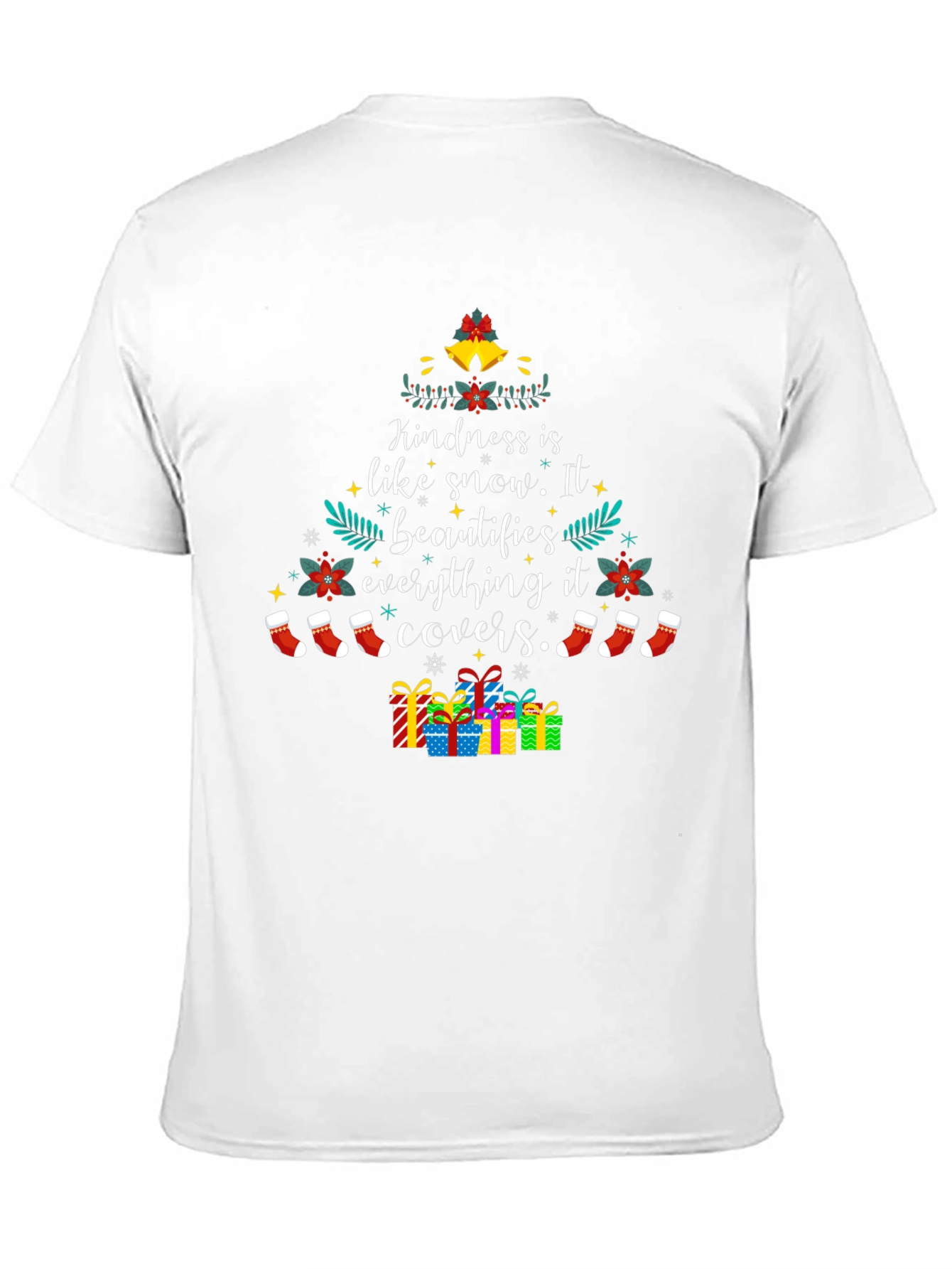 Camiseta Navideña: Kindness is like snow...