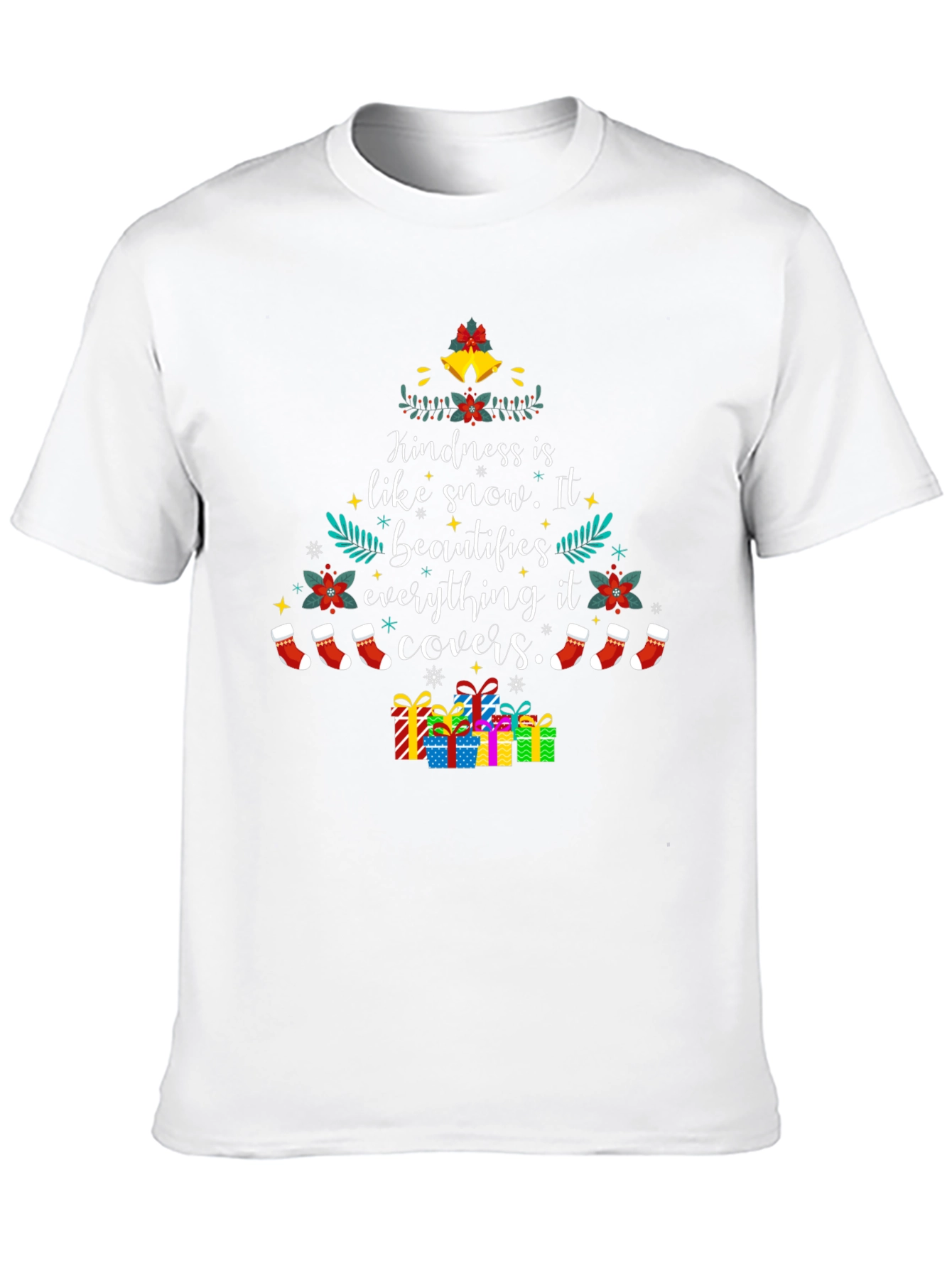 Camiseta Navideña: Kindness is like snow...