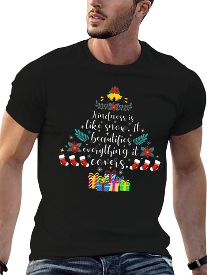 Camiseta Navideña: Kindness is like snow...