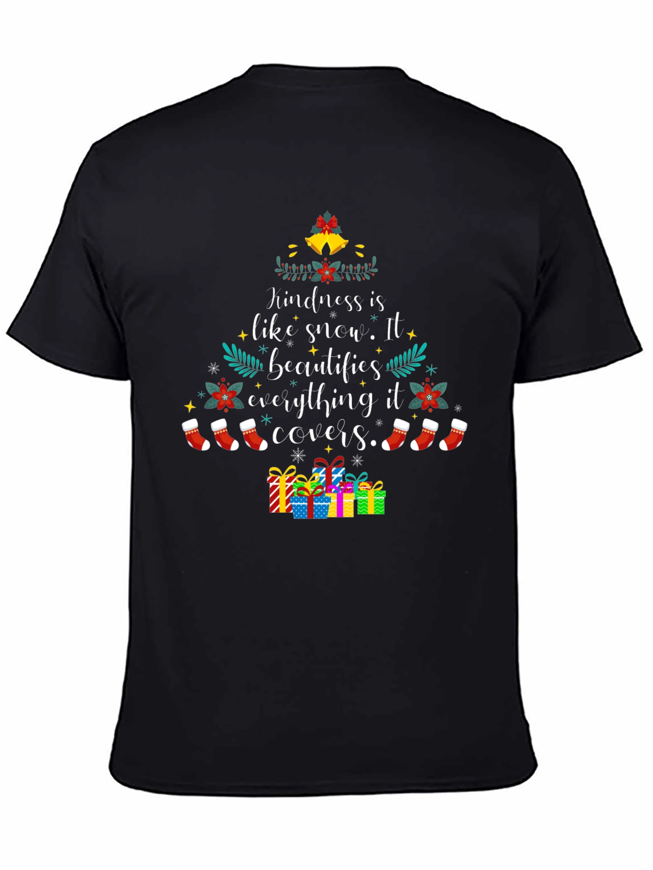 Camiseta Navideña: Kindness is like snow...