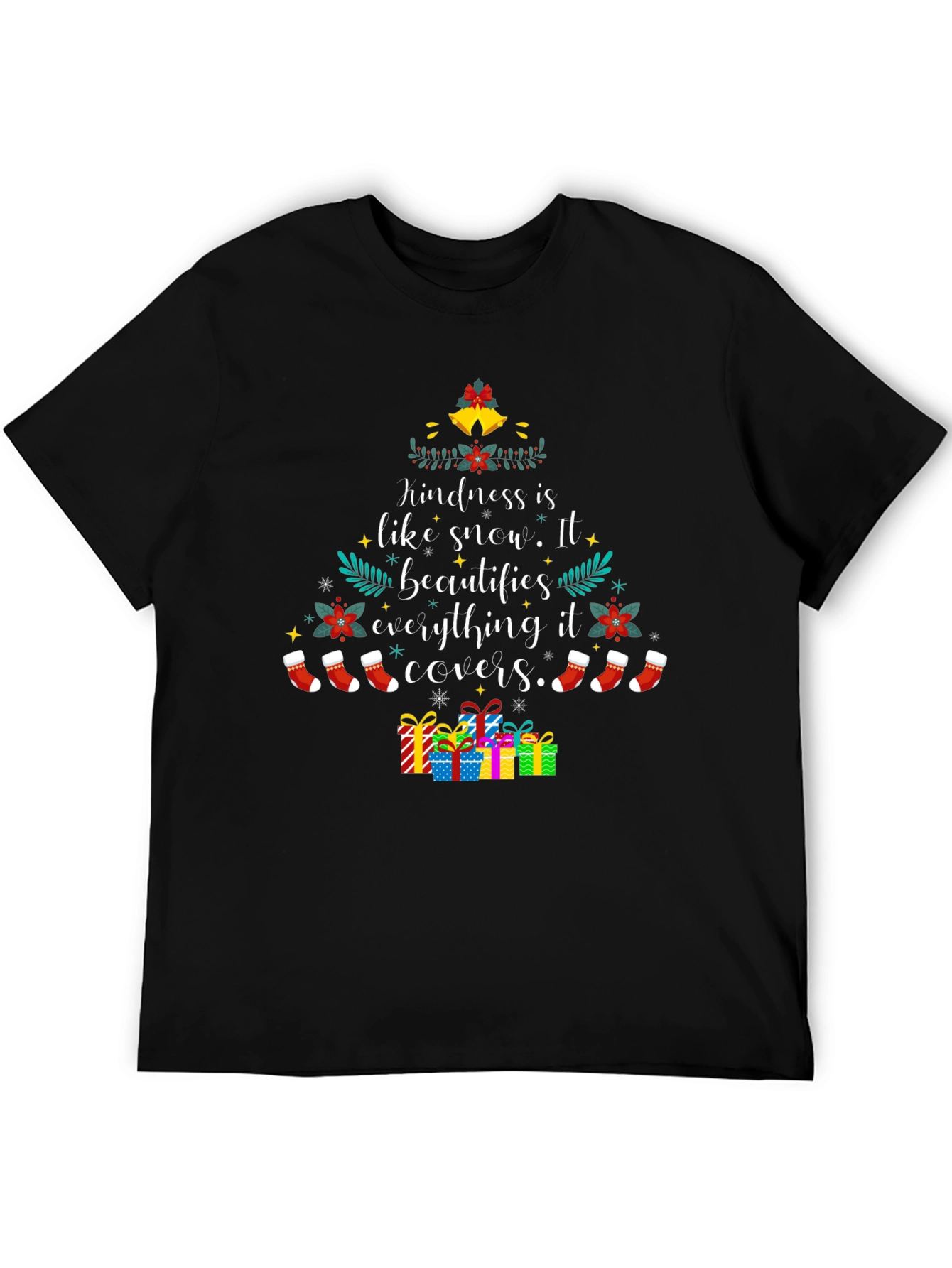 Camiseta Navideña: Kindness is like snow...