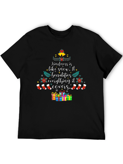 Camiseta Navideña: Kindness is like snow...