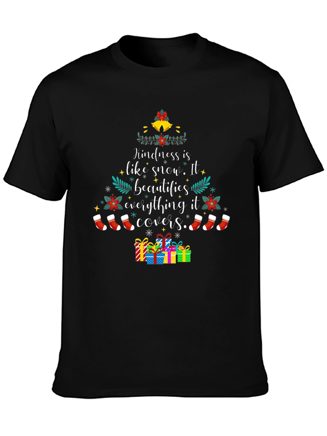Camiseta Navideña: Kindness is like snow...