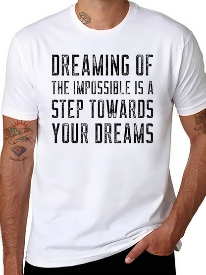 Camiseta Negra Inspiracional: Sueña Imposible