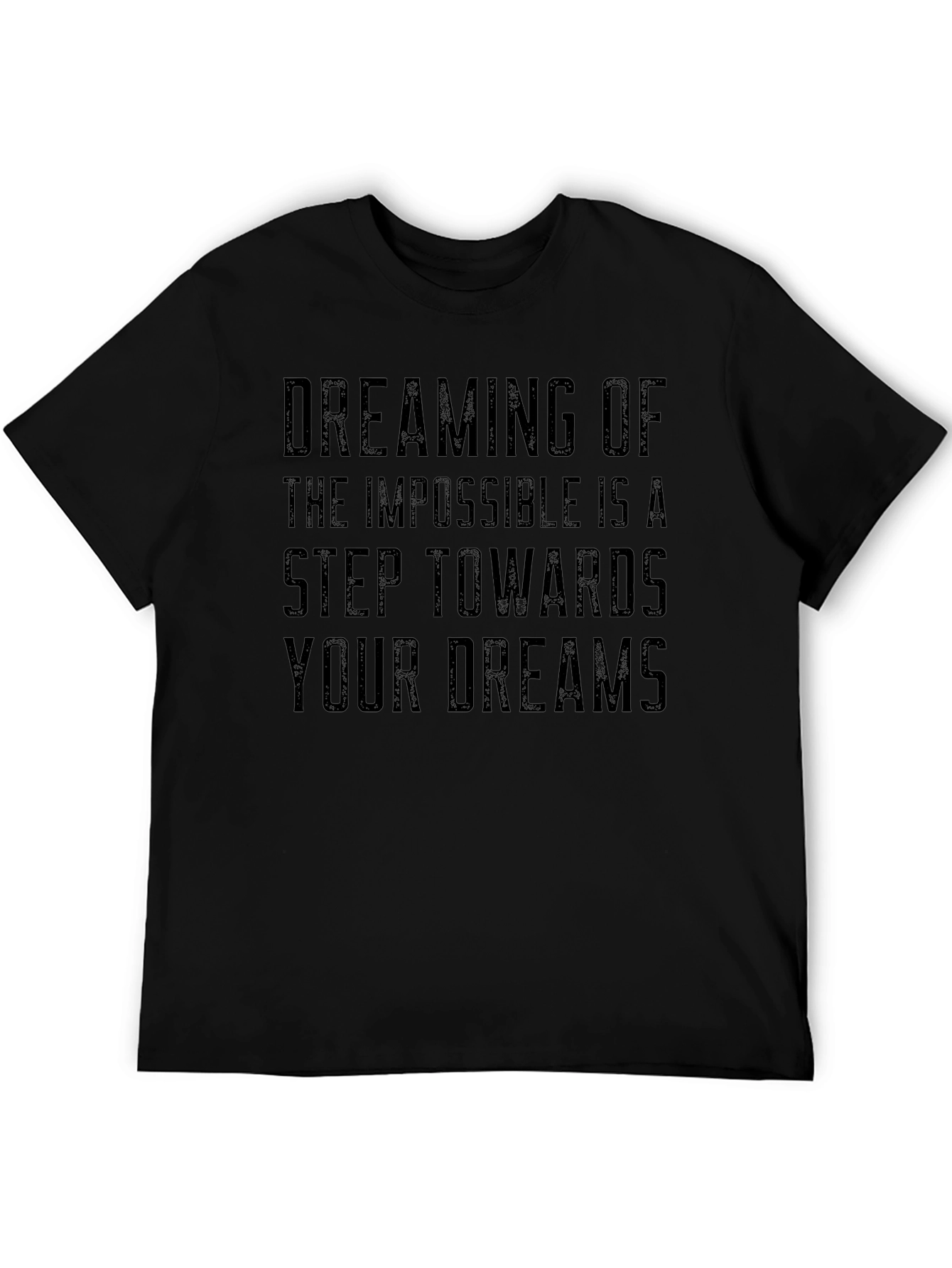 Camiseta Negra Inspiracional: Sueña Imposible
