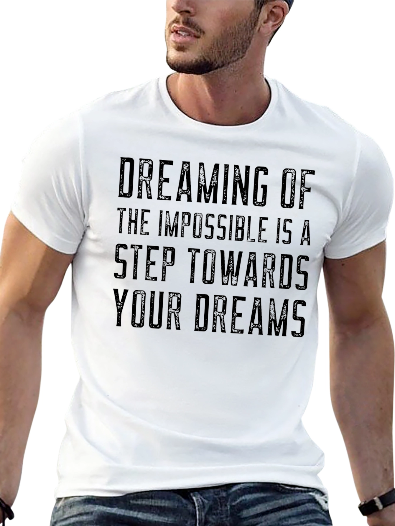 Camiseta Negra Inspiracional: Sueña Imposible