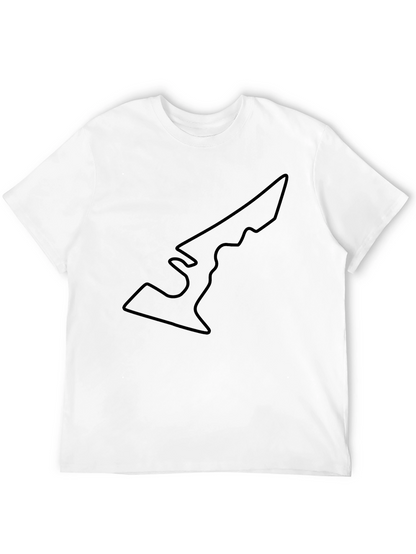 Camiseta Negra con Diseño de Pista de Carreras