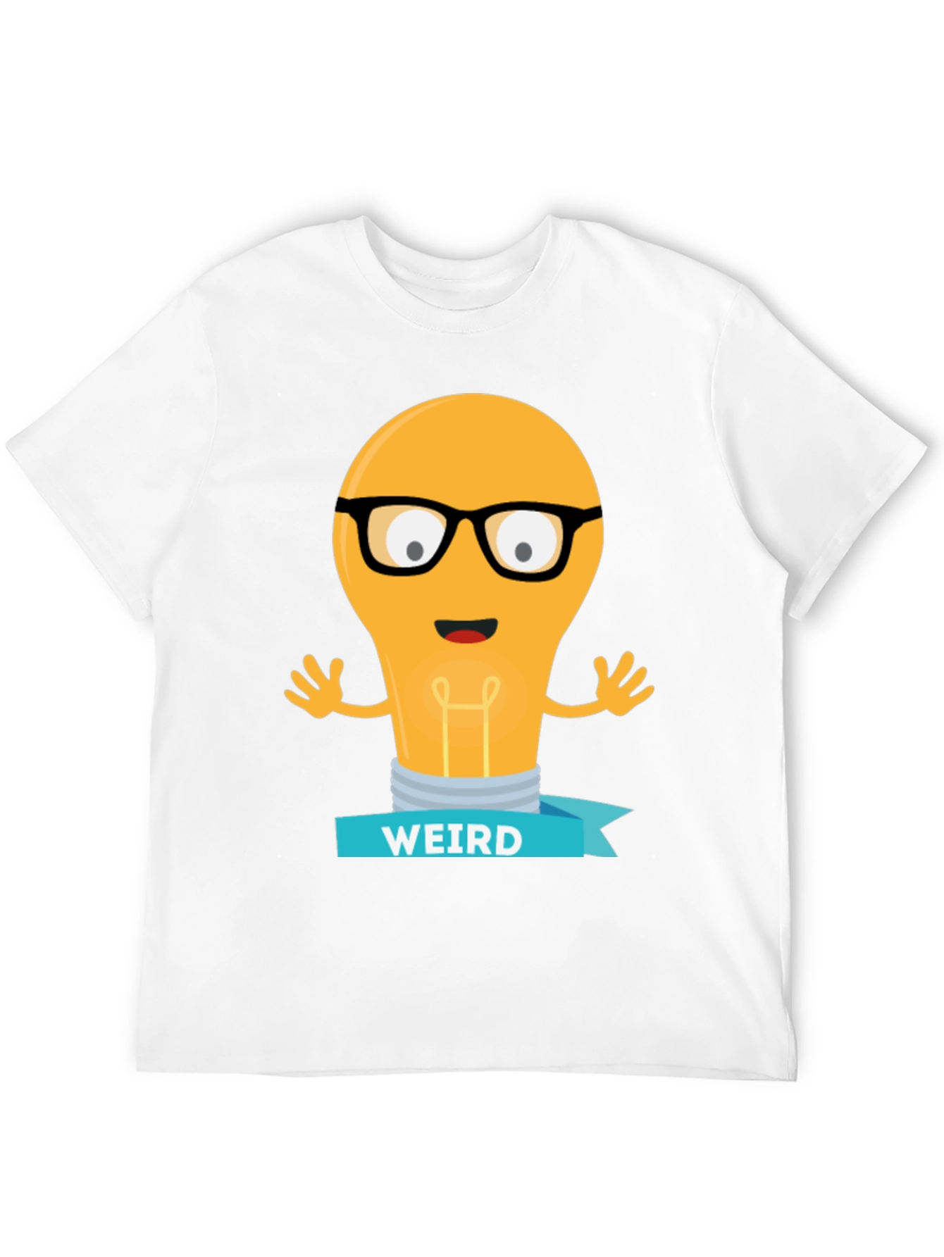 Camiseta Negra con Diseño de Bombilla Raro