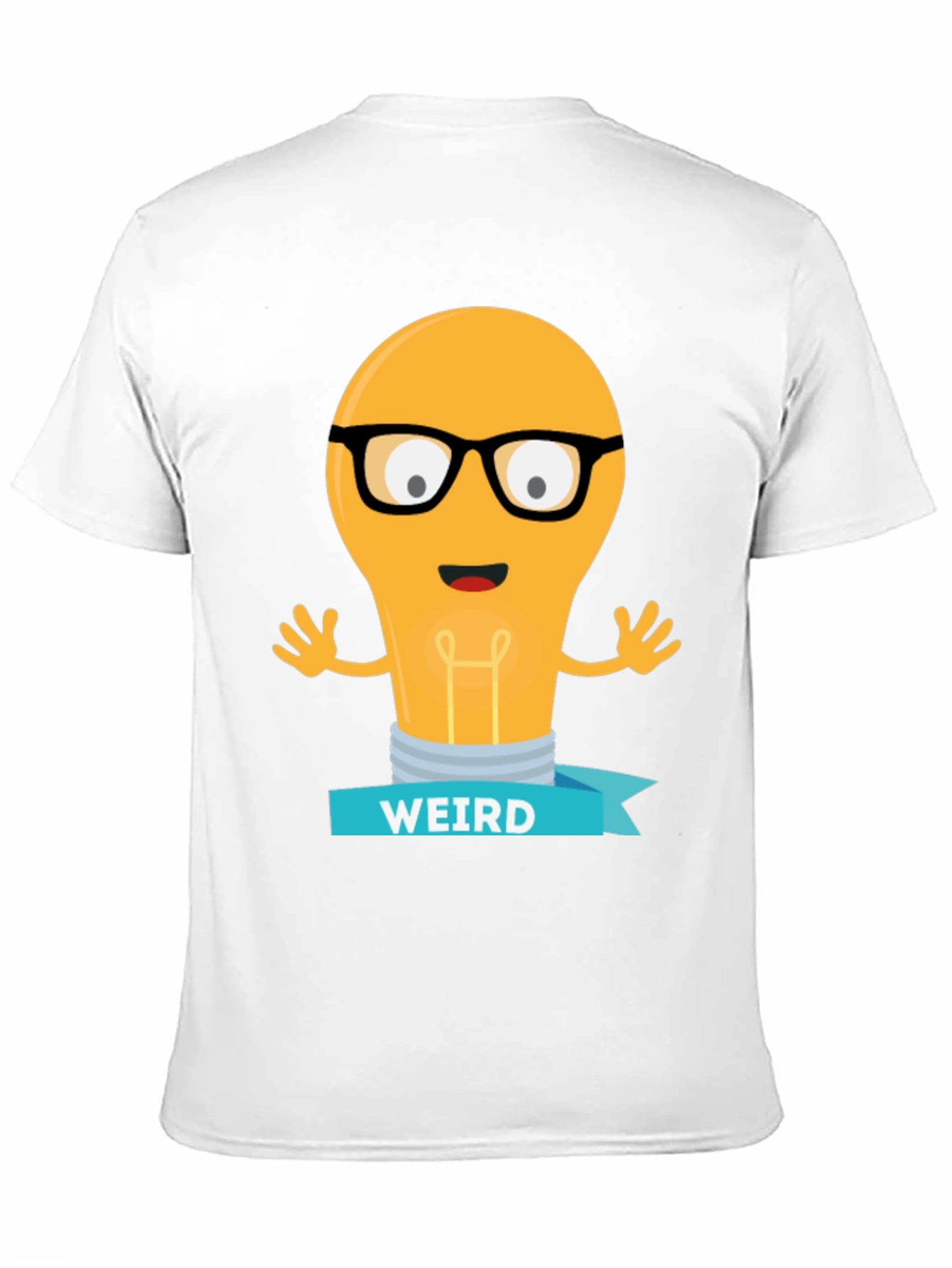 Camiseta Negra con Diseño de Bombilla Raro