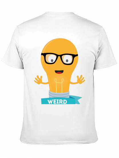 Camiseta Negra con Diseño de Bombilla Raro