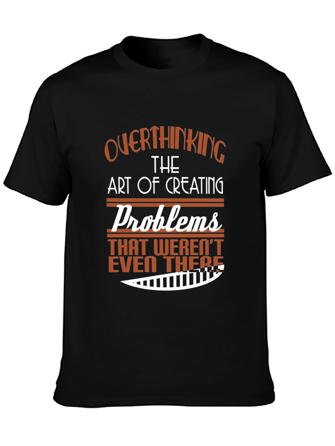 Camiseta Negra con Diseño Gráfico Overthinking