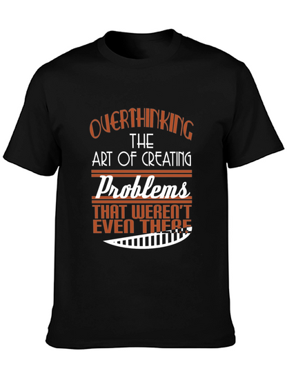 Camiseta Negra con Diseño Gráfico Overthinking