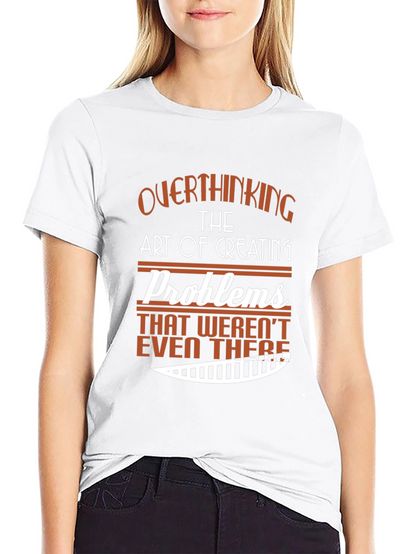 Camiseta Negra con Diseño Gráfico Overthinking