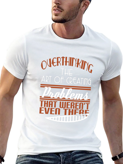 Camiseta Negra con Diseño Gráfico Overthinking
