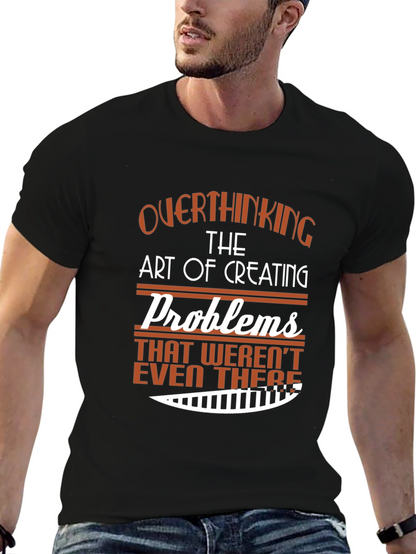 Camiseta Negra con Diseño Gráfico Overthinking
