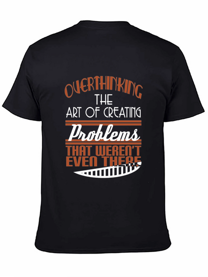 Camiseta Negra con Diseño Gráfico Overthinking