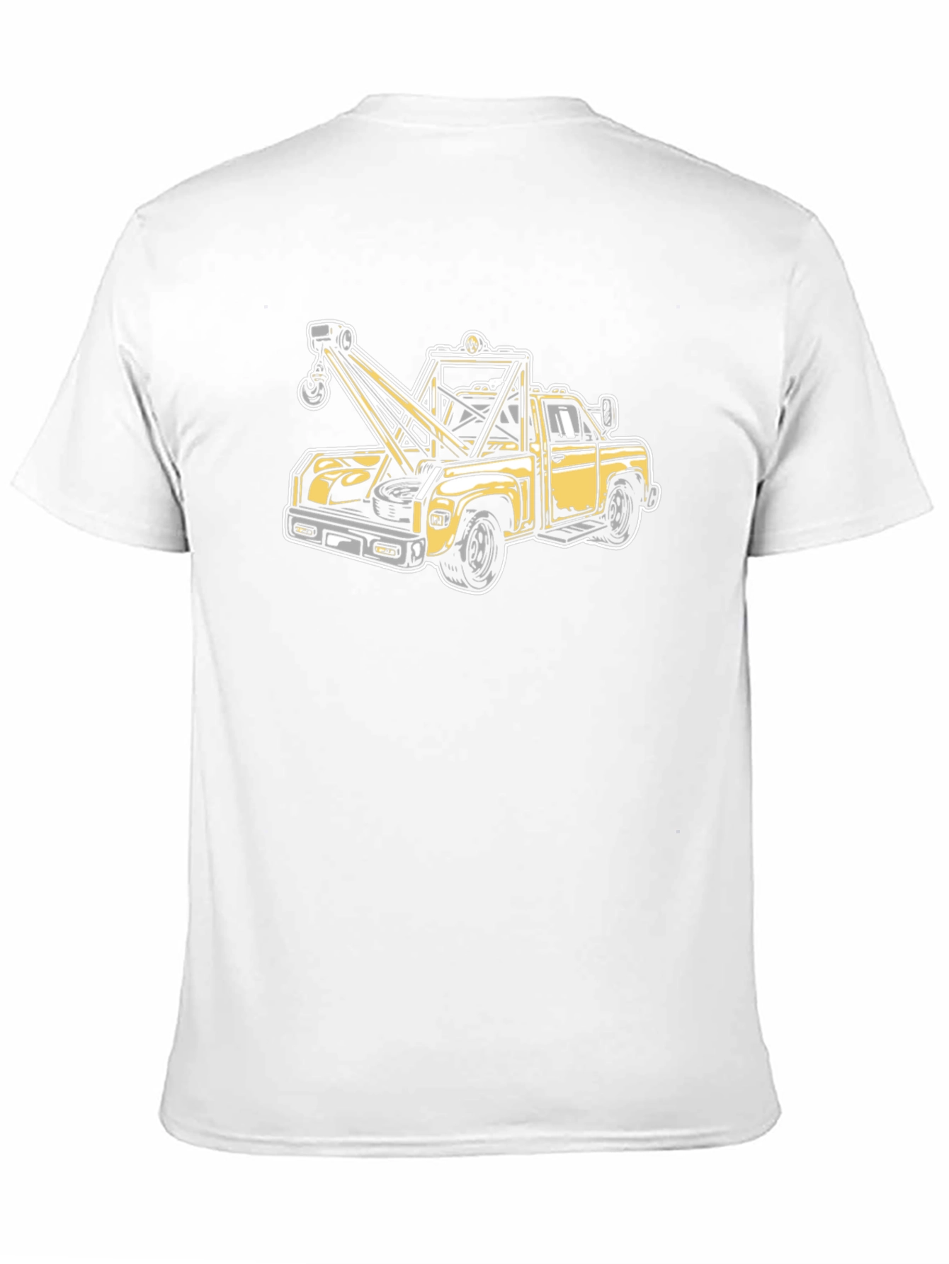 Camiseta Negra con Diseño de Grúa Clásica