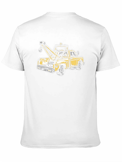 Camiseta Negra con Diseño de Grúa Clásica