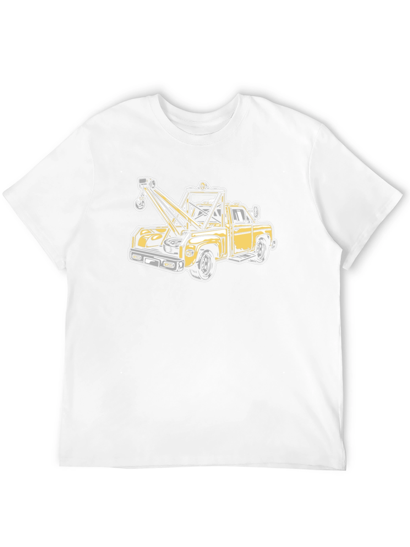 Camiseta Negra con Diseño de Grúa Clásica