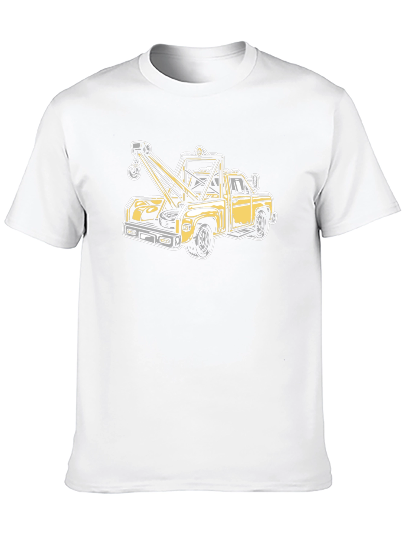 Camiseta Negra con Diseño de Grúa Clásica