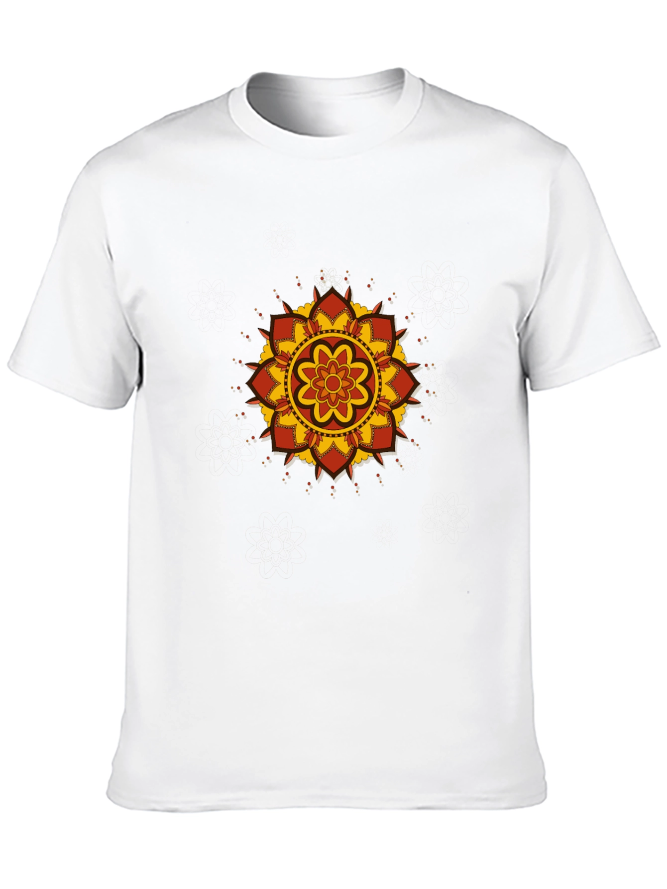 Camiseta Negra con Mandala Floral