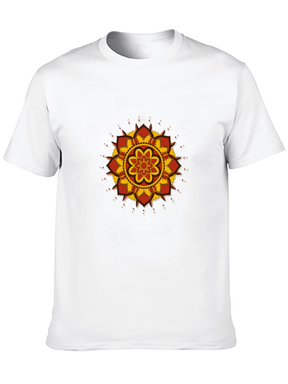 Camiseta Negra con Mandala Floral