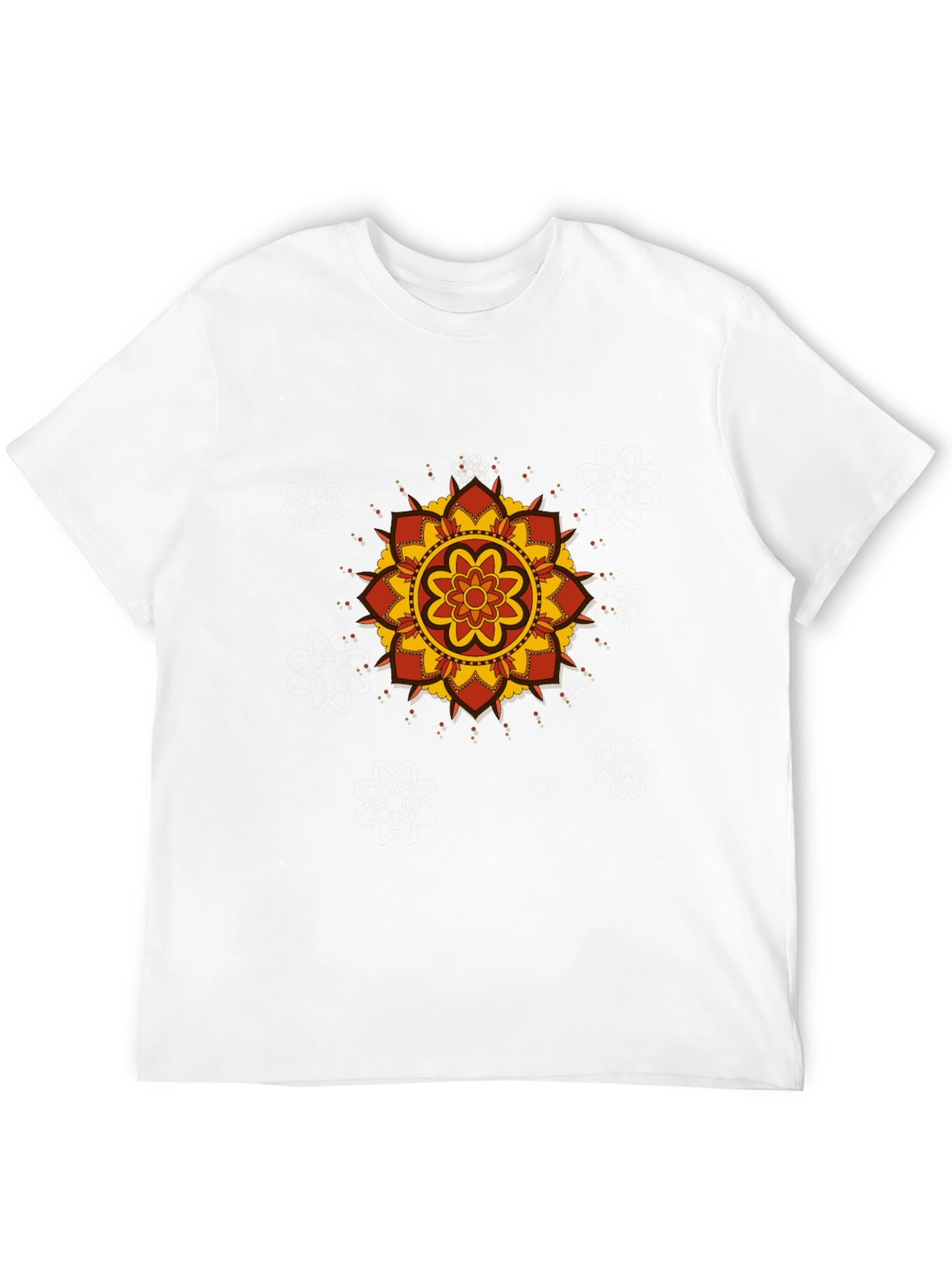 Camiseta Negra con Mandala Floral