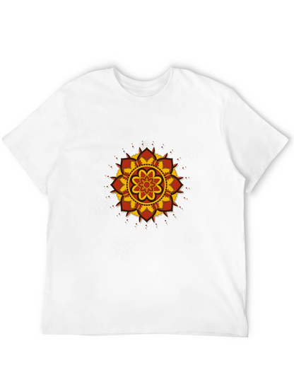 Camiseta Negra con Mandala Floral