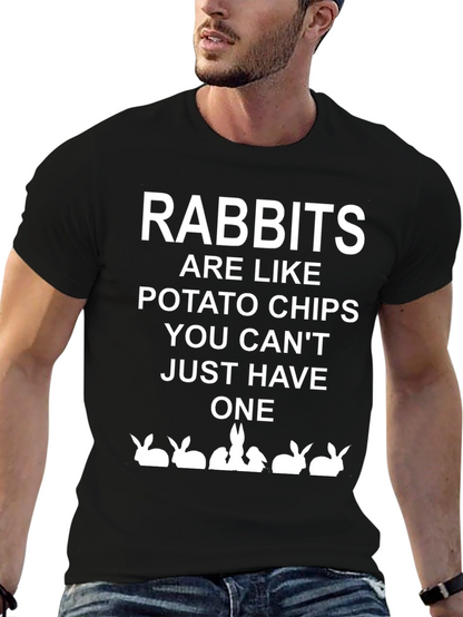 Camiseta con Estampado Rabbits are like potato chips