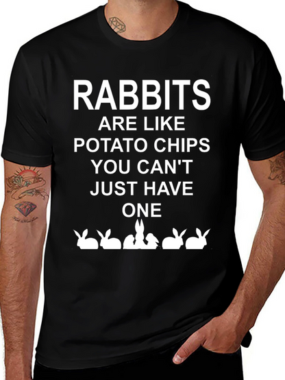 Camiseta con Estampado Rabbits are like potato chips