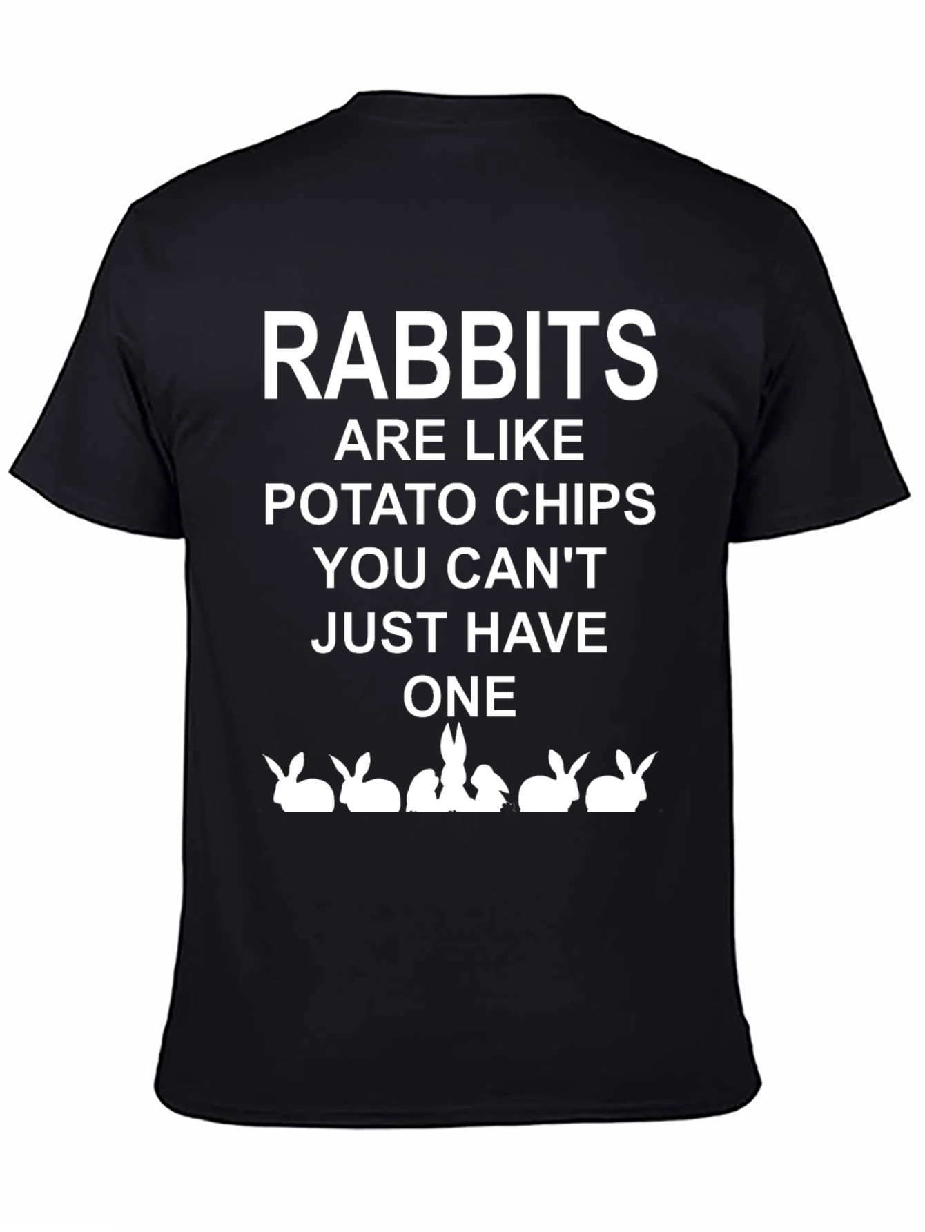Camiseta con Estampado Rabbits are like potato chips