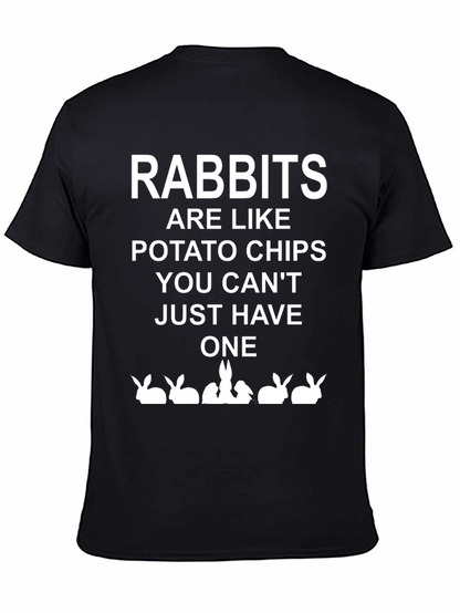 Camiseta con Estampado Rabbits are like potato chips