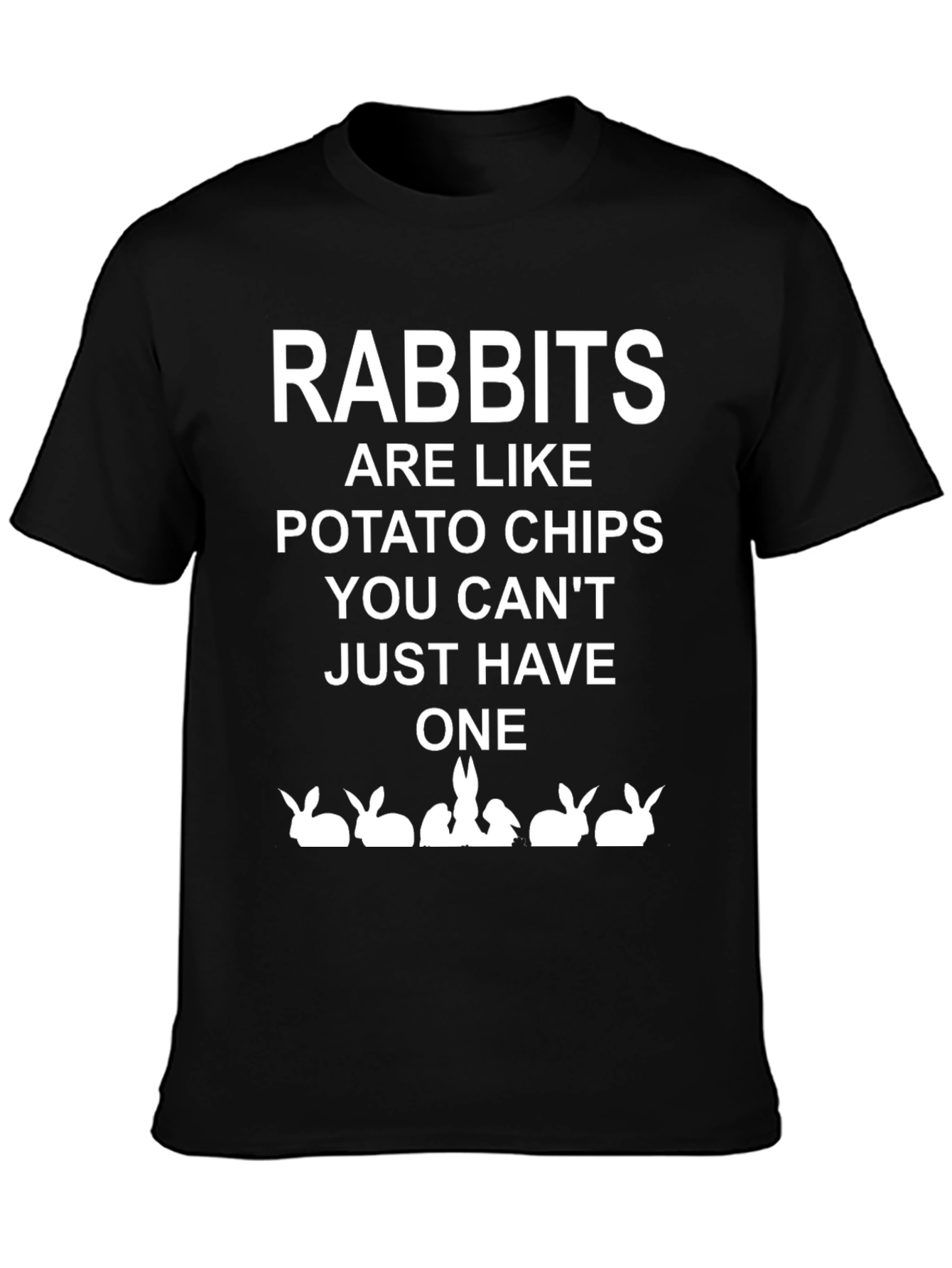 Camiseta con Estampado Rabbits are like potato chips