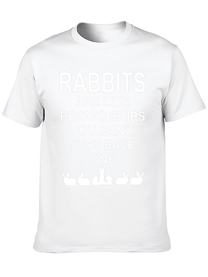 Camiseta con Estampado Rabbits are like potato chips