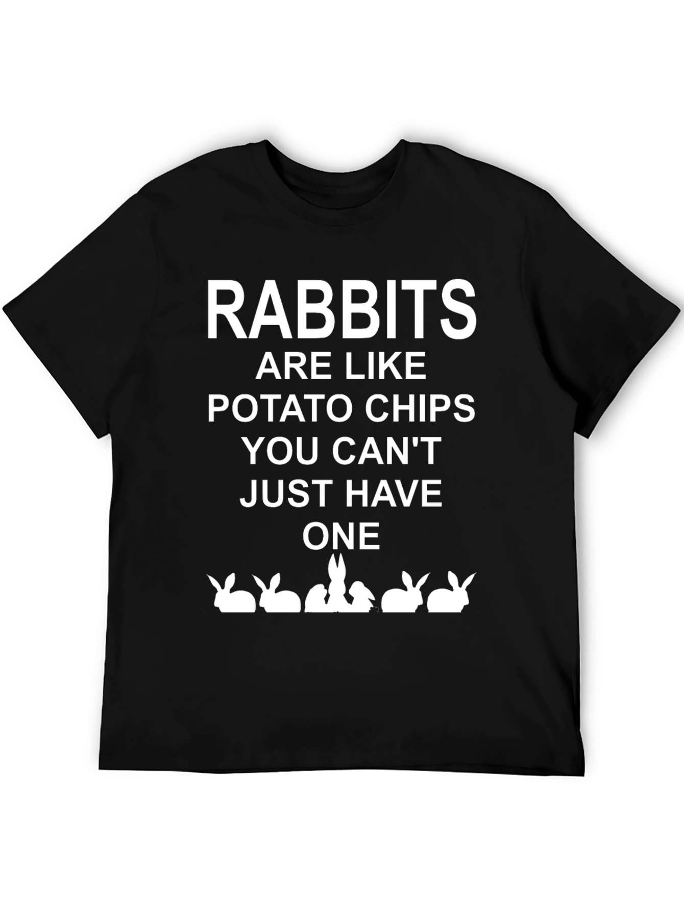 Camiseta con Estampado Rabbits are like potato chips