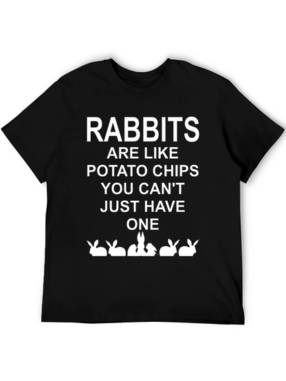 Camiseta con Estampado Rabbits are like potato chips