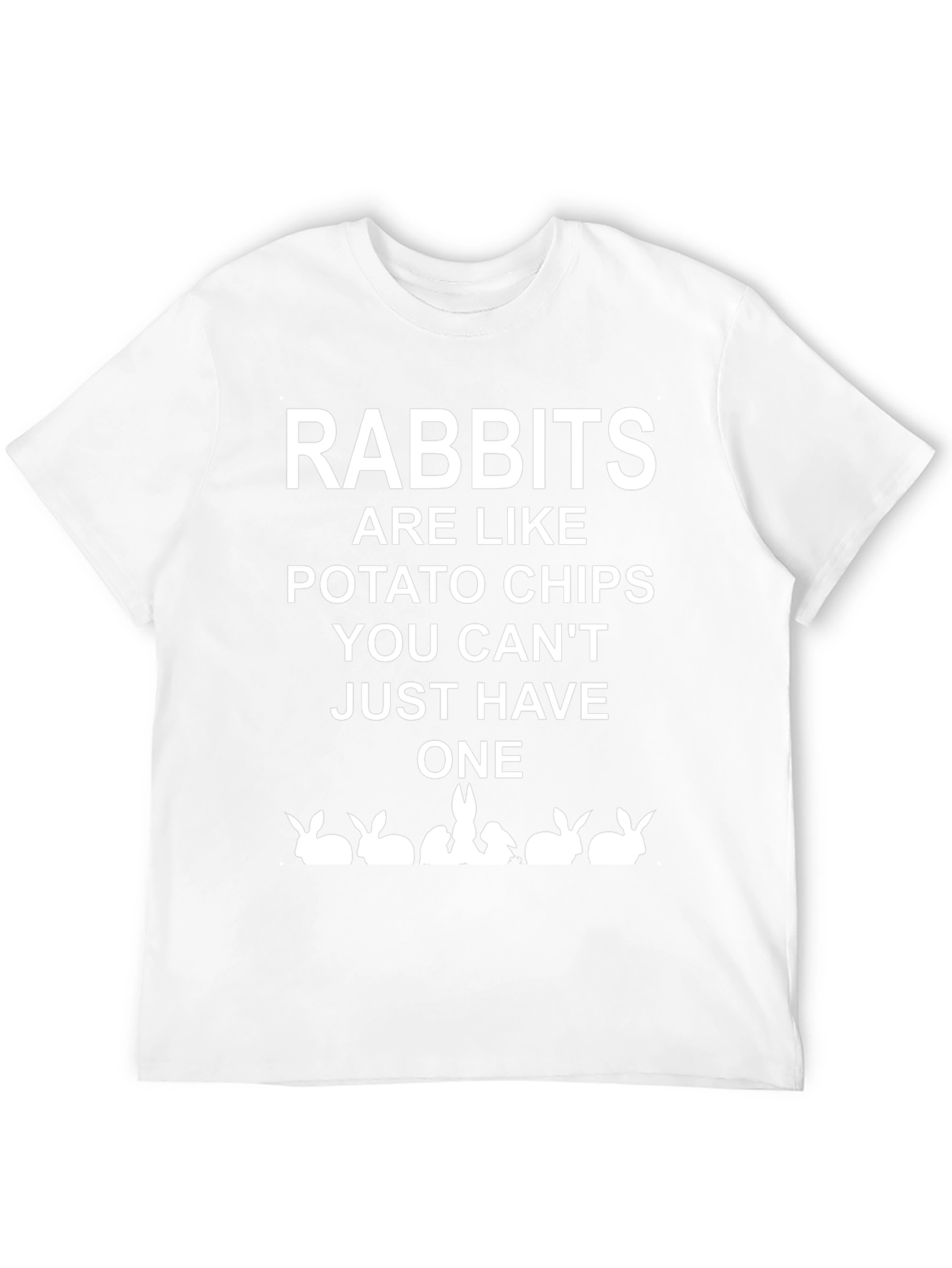Camiseta con Estampado Rabbits are like potato chips