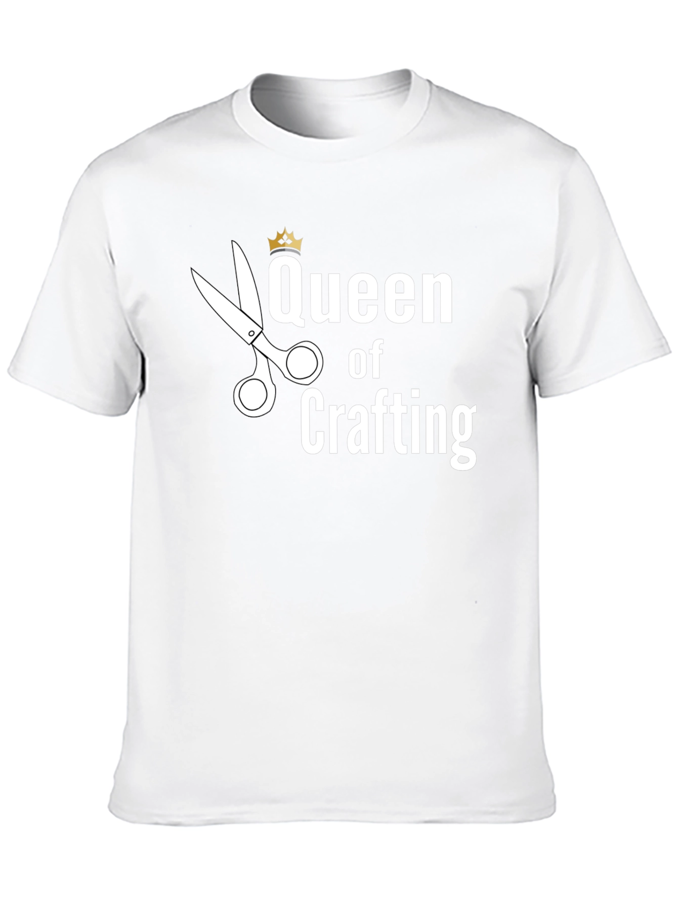 Camiseta Negra Queen of Crafting para Aficionados al DIY