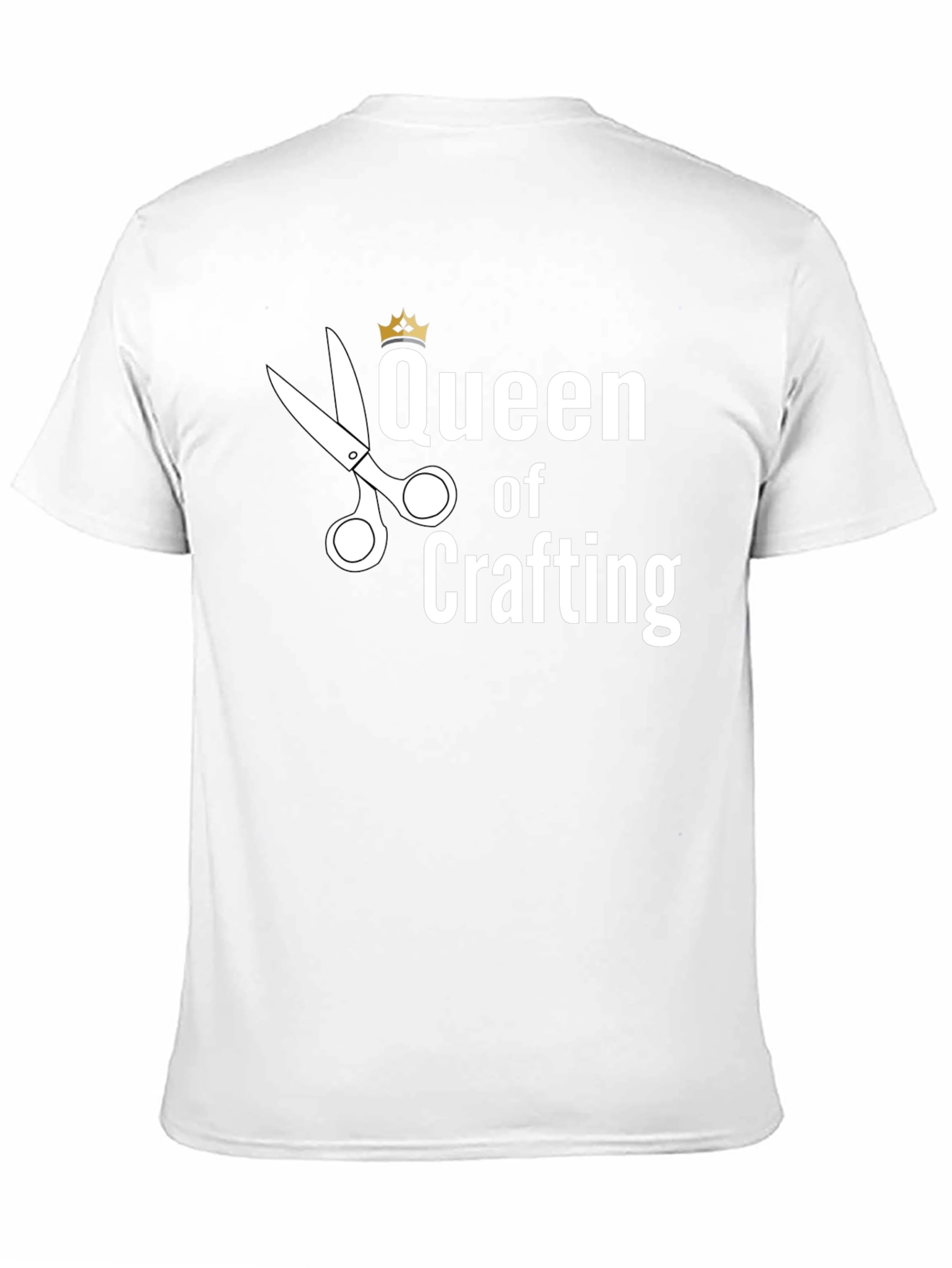 Camiseta Negra Queen of Crafting para Aficionados al DIY