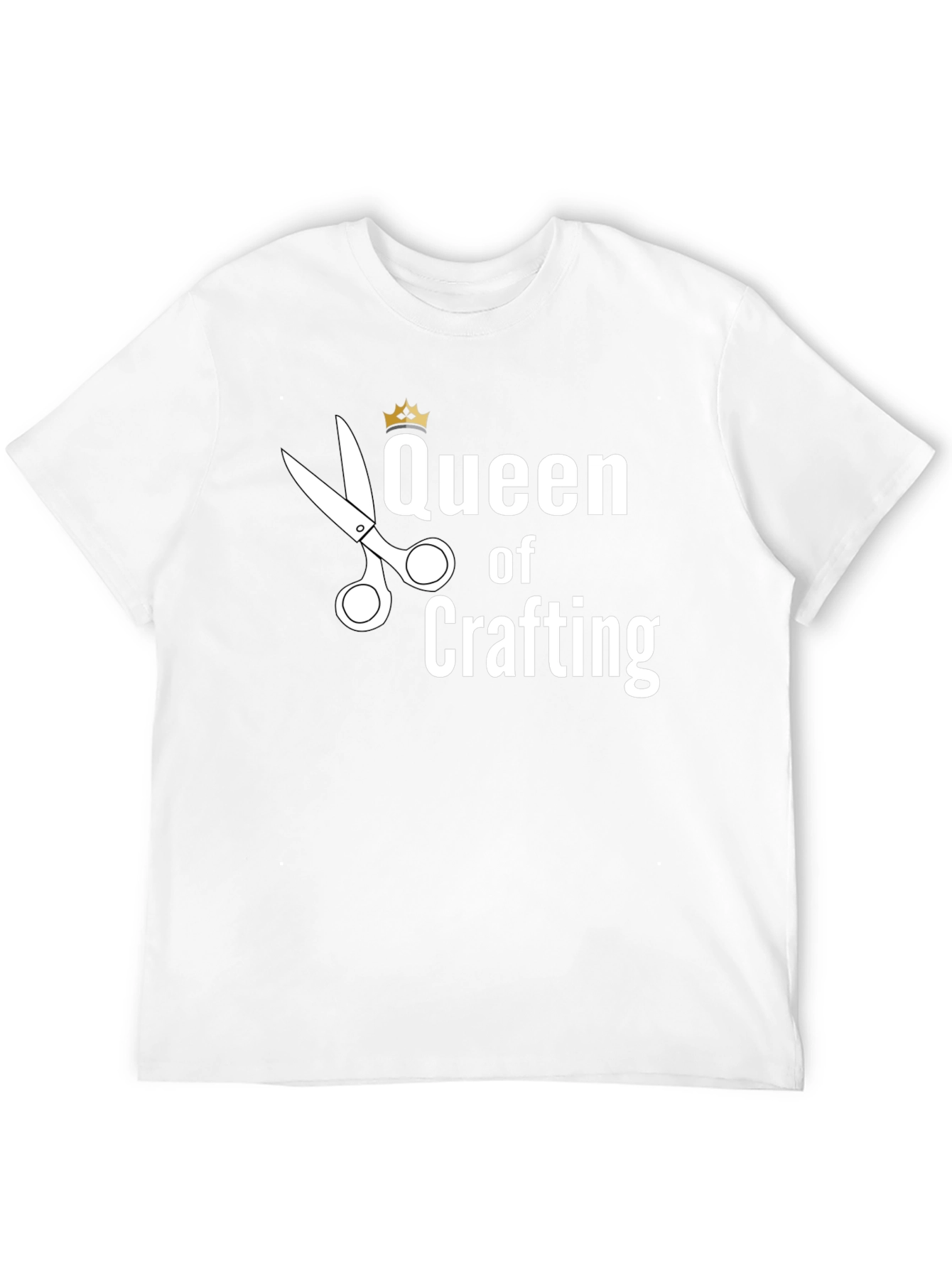 Camiseta Negra Queen of Crafting para Aficionados al DIY