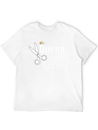 Camiseta Negra Queen of Crafting para Aficionados al DIY