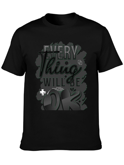 Camiseta Negra con Diseño Gráfico Motivacional